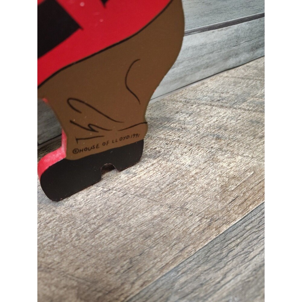 Vtg House of Lloyd Chistmas Around The World "Up The Ladder" Wooden 1991 Santa - Picture 9 of 13